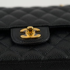 Chanel Classic Caviar Medium M/L Flap Black 26 Series