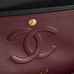 Chanel Classic Caviar Medium M/L Flap Black 26 Series