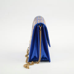 Christian Dior Vertical Diorama Metallic Blue