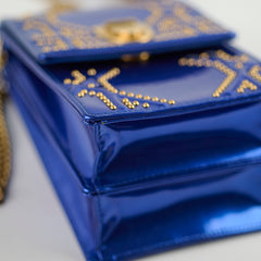 Christian Dior Vertical Diorama Metallic Blue