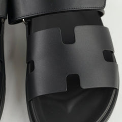 Hermes Men's Chypre Sandals Noir Size 42
