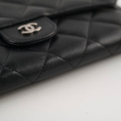 Chanel Lambskin Long Wallet Black