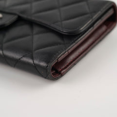 Chanel Lambskin Long Wallet Black