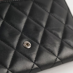 Chanel Lambskin Long Wallet Black