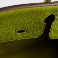 Hermes Birkin 30 togo ruthinium hardware Vert Anis - I Square stamp
