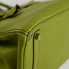 Hermes Birkin 30 togo ruthinium hardware Vert Anis - I Square stamp