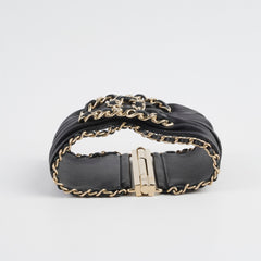 Chanel CC Logo Leather Cuff Black