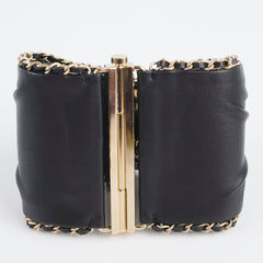 Chanel CC Logo Leather Cuff Black