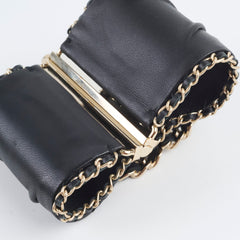 Chanel CC Logo Leather Cuff Black