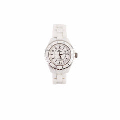 Chanel J12 ceramic 33mm automatic watch white