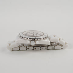 Chanel J12 ceramic 33mm automatic watch white