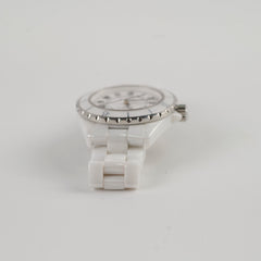 Chanel J12 ceramic 33mm automatic watch white