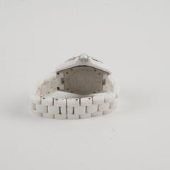 Chanel J12 ceramic 33mm automatic watch white