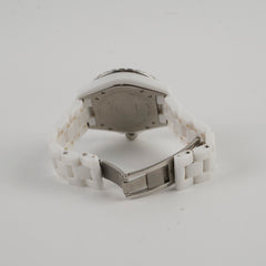 Chanel J12 ceramic 33mm automatic watch white
