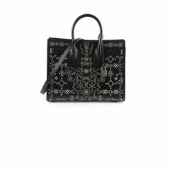 Saint Laurent Sac De Jour Small Emboidery Studded Bag Black
