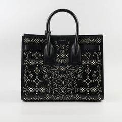 Saint Laurent Sac De Jour Small Emboidery Studded Bag Black
