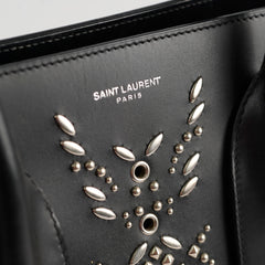 Saint Laurent Sac De Jour Small Emboidery Studded Bag Black