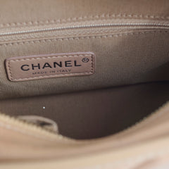 Chanel Small Chevron Grabrielle Bag Beige