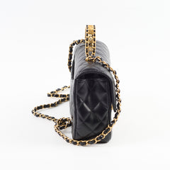 Chanel Seasonal Classic Flap Top Handle Lambskin Black 2024