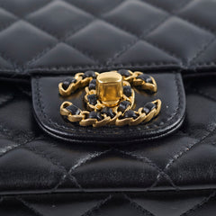 Chanel Seasonal Classic Flap Top Handle Lambskin Black 2024