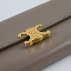 Celine Triompe Wallet Shiny Calfskin Pebble