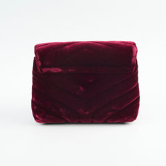 Saint Laurent Velvet Toy Lou Lou Dark Red/Burgundy