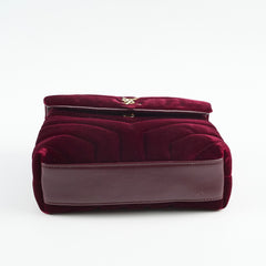 Saint Laurent Velvet Toy Lou Lou Dark Red/Burgundy
