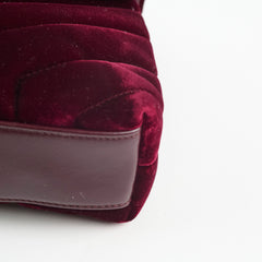 Saint Laurent Velvet Toy Lou Lou Dark Red/Burgundy