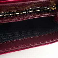 Saint Laurent Velvet Toy Lou Lou Dark Red/Burgundy