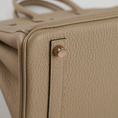 Hermes Birkin 25 Gris Tourterelle Togo C Stamp