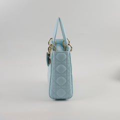 Christian Dior Small Lady Dior ABC Blue