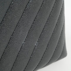 Chanel Medium Coco Handle (Lizard Top Handle) Black Chevron