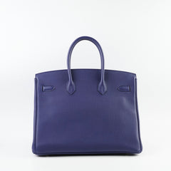 Hermes Birkin 35 Togo Bleu Encre PHW 2018