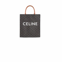 Celine Vertical Cabas Canvas Tote Brown