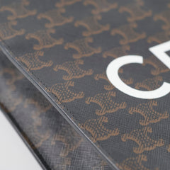 Celine Vertical Cabas Canvas Tote Brown