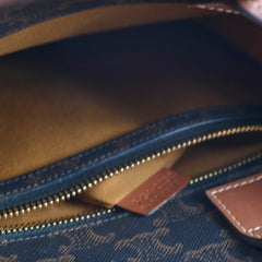 Celine Vertical Cabas Canvas Tote Brown
