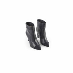 Chanel Women Boots Black 37.5C