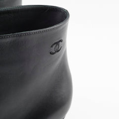 Chanel Women Boots Black 37.5C