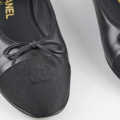 Chanel Ballet Flats Black Size 37.5