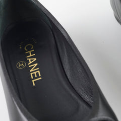 Chanel Ballet Flats Black Size 37.5