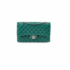 Chanel Medium Classic Flap Green Lambskin SHW 25 series