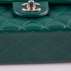 Chanel Medium Classic Flap Green Lambskin SHW 25 series