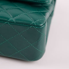 Chanel Medium Classic Flap Green Lambskin SHW 25 series