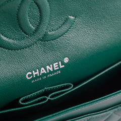 Chanel Medium Classic Flap Green Lambskin SHW 25 series