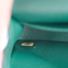 Chanel Medium Classic Flap Green Lambskin SHW 25 series