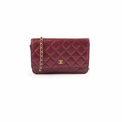 Chanel Wallet On Chain WOC Caviar Burgundy