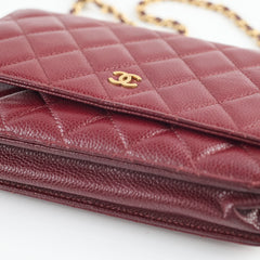 Chanel Wallet On Chain WOC Caviar Burgundy