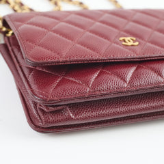 Chanel Wallet On Chain WOC Caviar Burgundy