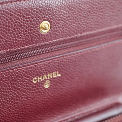Chanel Wallet On Chain WOC Caviar Burgundy
