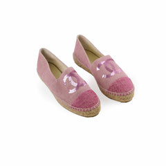 Chanel Sequin Espadrilles Pink Size 40